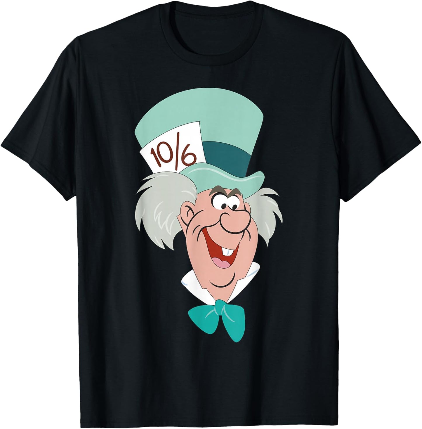 Disney Alice in Wonderland Mad Hatter Big Face T-Shirt - T-Shirt | Black