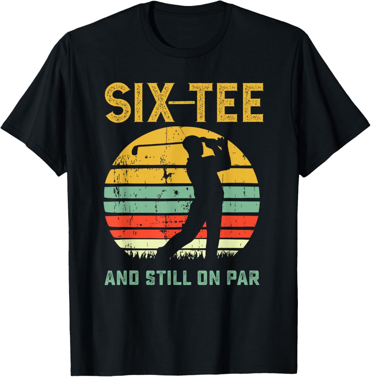 Funny 60th Birthday Golf Pun Golfing 60 Year Old Golfer T-Shirt - T-Shirt | Black