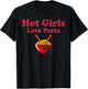 Cute Pasta Shirt Hot Girls Love Pasta Funny Pasta Lovers T-Shirt - T-Shirt | Black