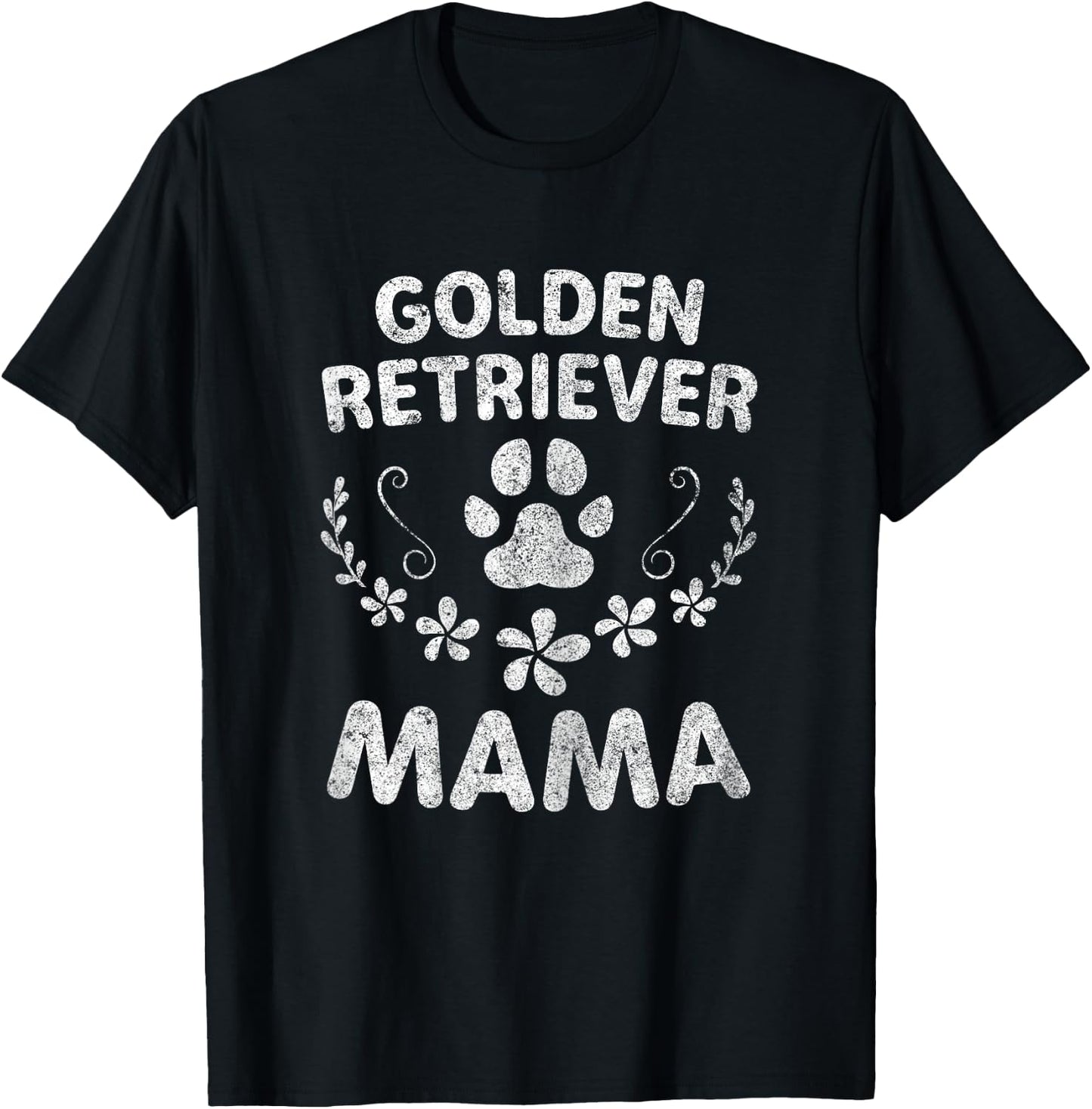 Golden Lover Owner Funny Dog Mom Shirt Golden Retriever Mama Women T-Shirt - T-Shirt | Black