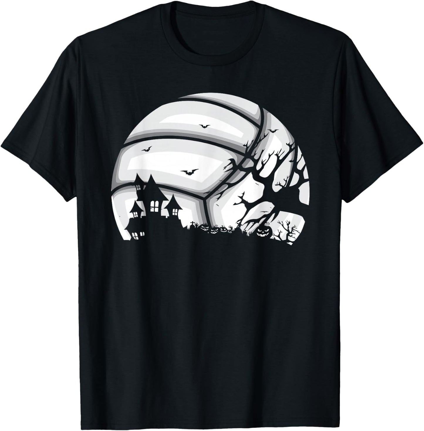 Spooky Scary Varsity Volleyball Player Halloween Costume T-Shirt - T-Shirt | Black