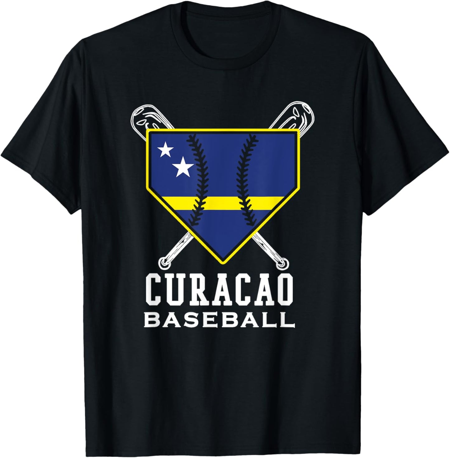 Curacao Baseball Team Pride Caribbean Baseball for Curaçaoan T-Shirt - T-Shirt | Black