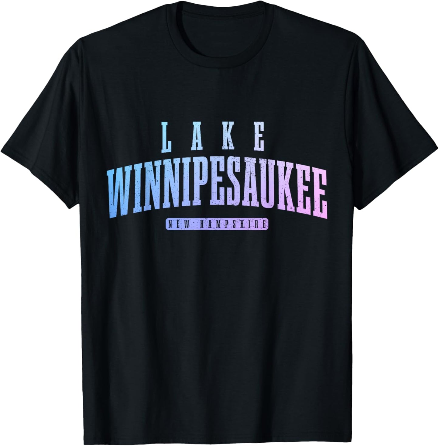 Lake Winnipesaukee New Hampshire Vintage T-Shirt - T-Shirt | Black
