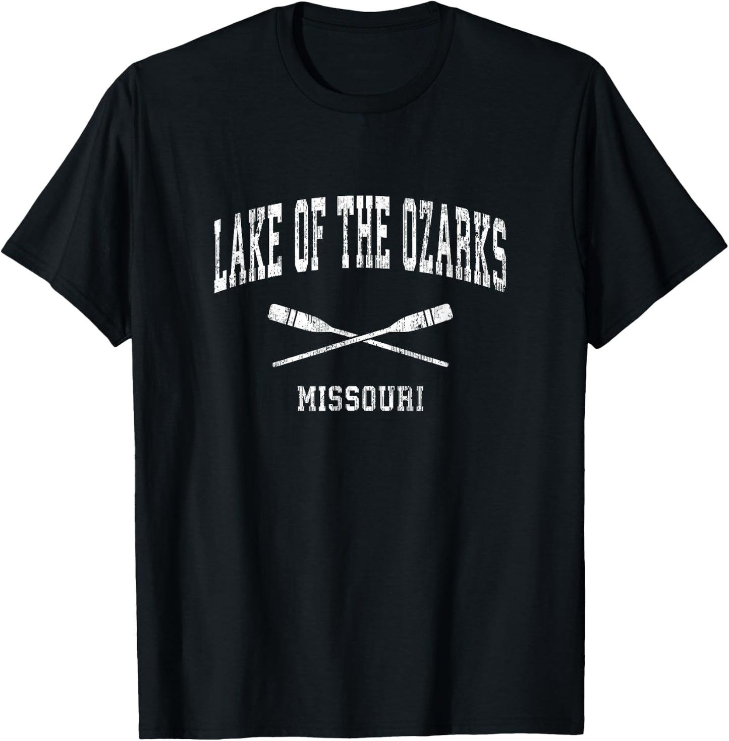 Lake of the Ozarks Missouri Vintage Nautical Paddles Sports T-Shirt - T-Shirt | Black