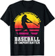 School Is Important But Baseball Is Importanter Youth Sunset T-Shirt - T-Shirt | Black