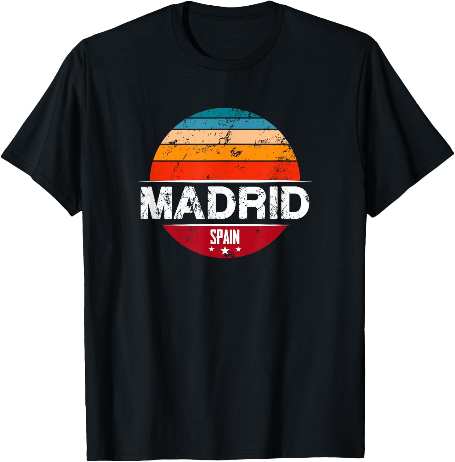 Vintage Madrid - Spain Souvenir T-Shirt - T-Shirt | Black