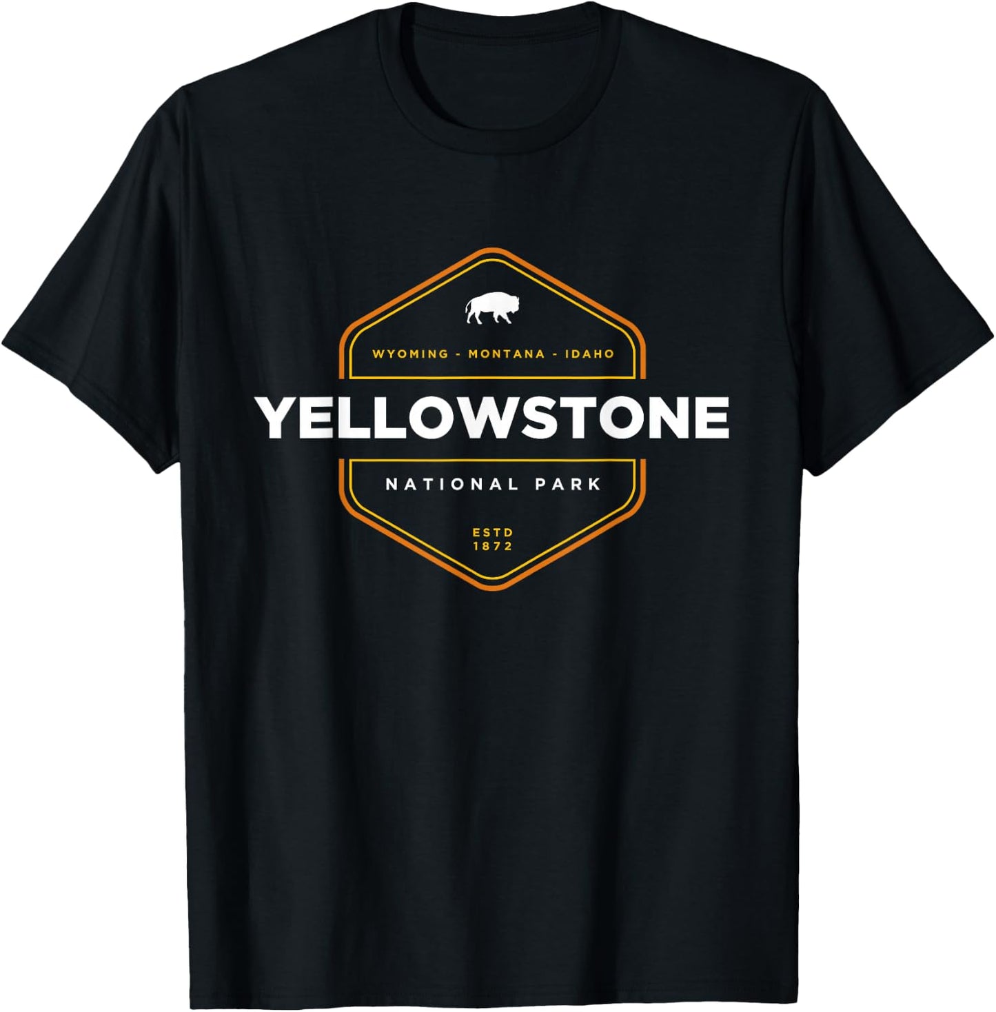 Yellowstone National Park Graphic T-Shirt - T-Shirt | Black