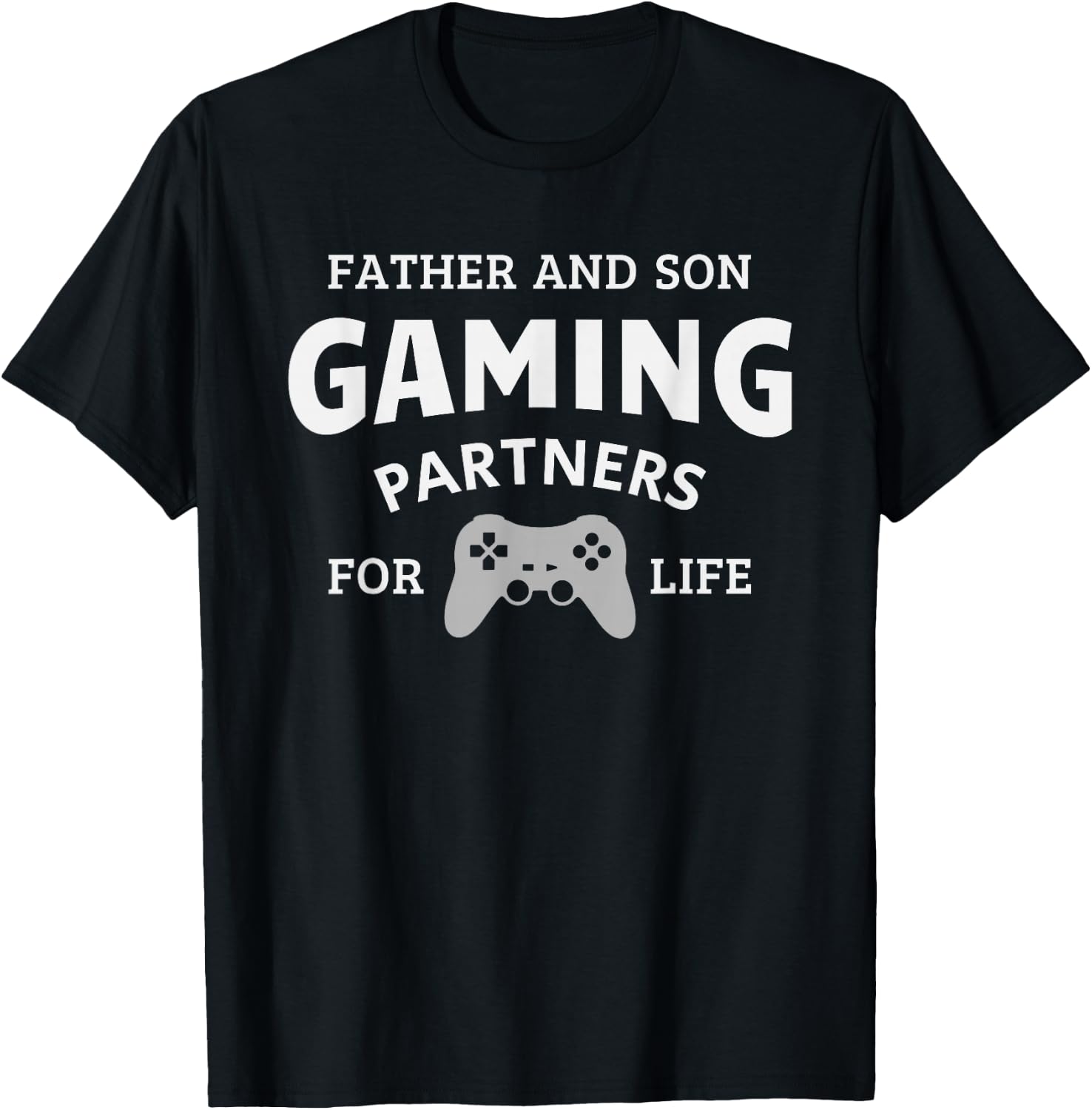 Father and Son Gaming Partners for Life Family Matching Gift T-Shirt - T-Shirt | Black