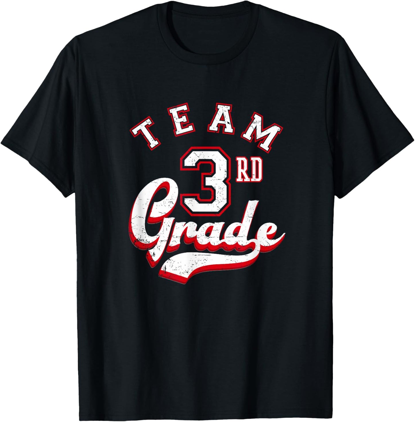 Team 3rd Grade Third for Teacher or Students Distressed Women Kids T-Shirt - T-Shirt | Black