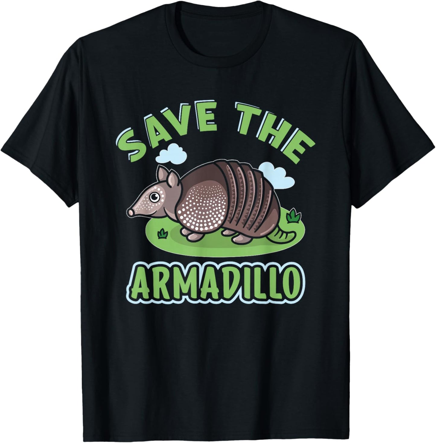 Save The Armadillo T-Shirt - T-Shirt | Black
