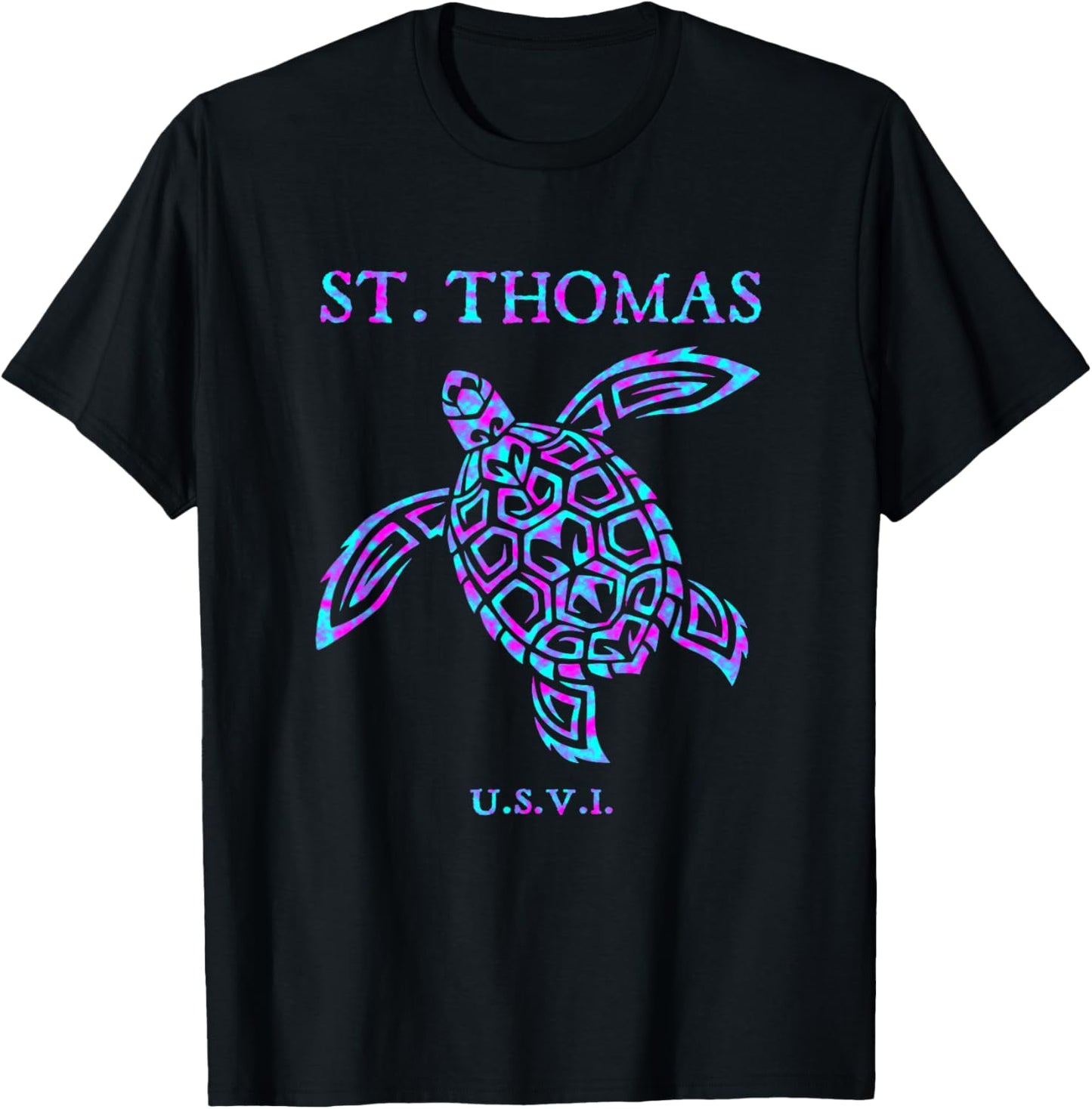 St Thomas USVI Sea Turtle Boys Girls Toddler T-Shirt - T-Shirt | Black