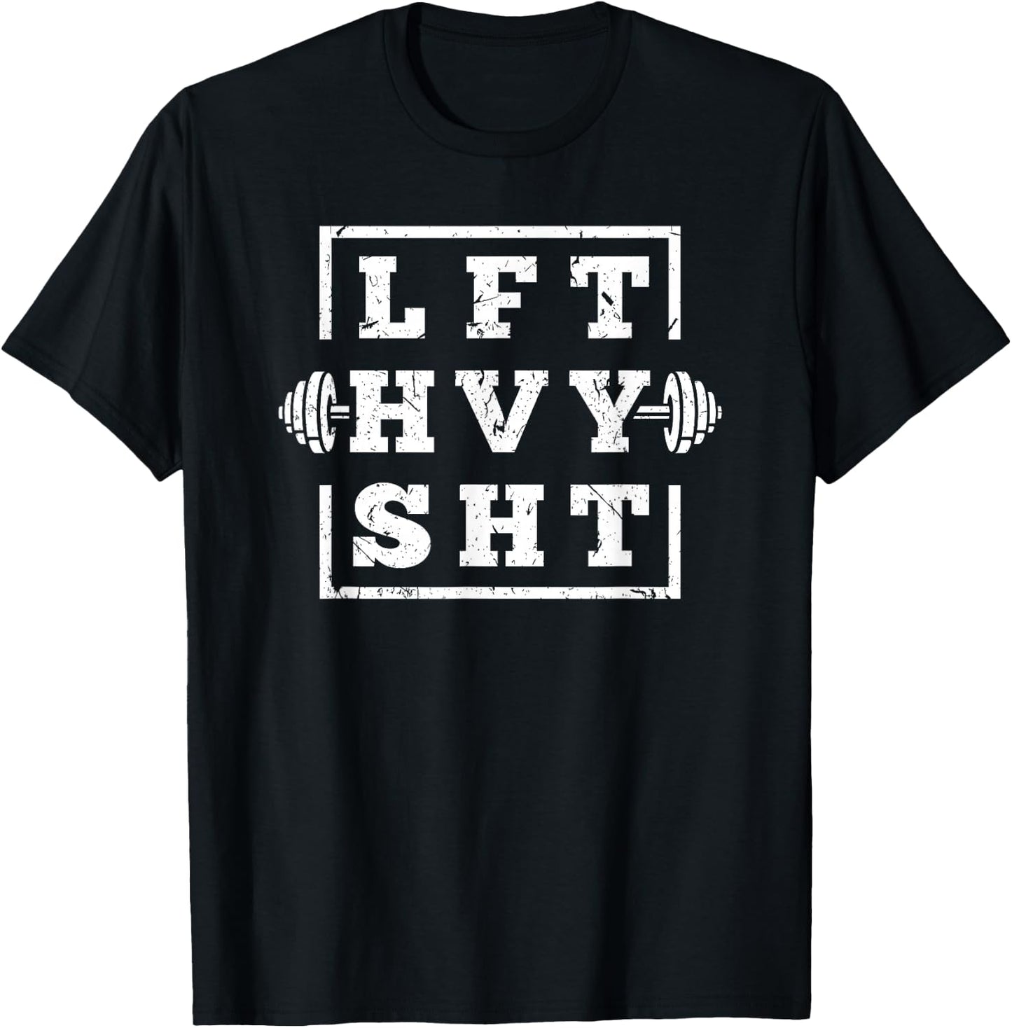 Funny Lift Heavy Shit Weightlifting T-Shirt - T-Shirt | Black