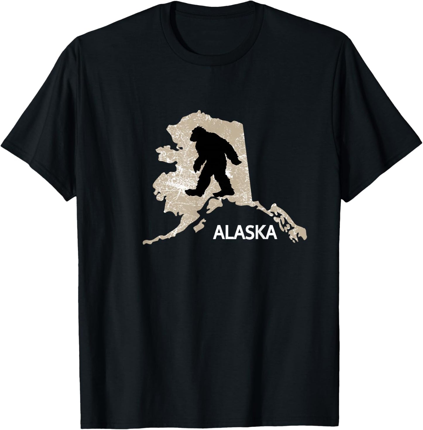 Funny Bigfoot I Believe Loves Alaska AK Sasquatch T-Shirt - T-Shirt | Black