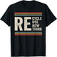 Recycle Reuse Renew Rethink Earth Day Activism Vintage T-Shirt - T-Shirt | Black