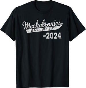 Mechatronics Engineer Graduation 2024 T-Shirt - T-Shirt | Black