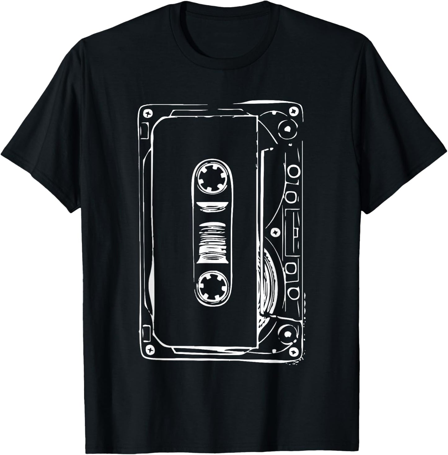 Love Retro Mixtape 80's Blank Cassette Tape Shirt Gift T-Shirt - T-Shirt | Black