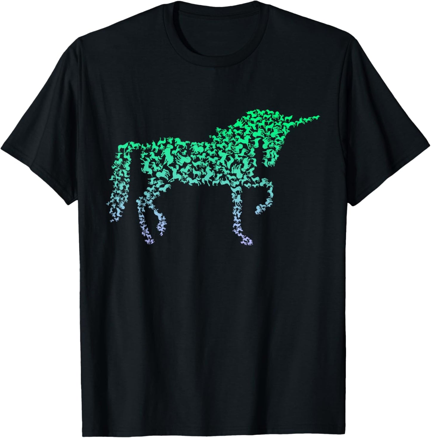 Silhouette Icon Unicorn Shirt | Boys Unicorn T-Shirt - T-Shirt | Black