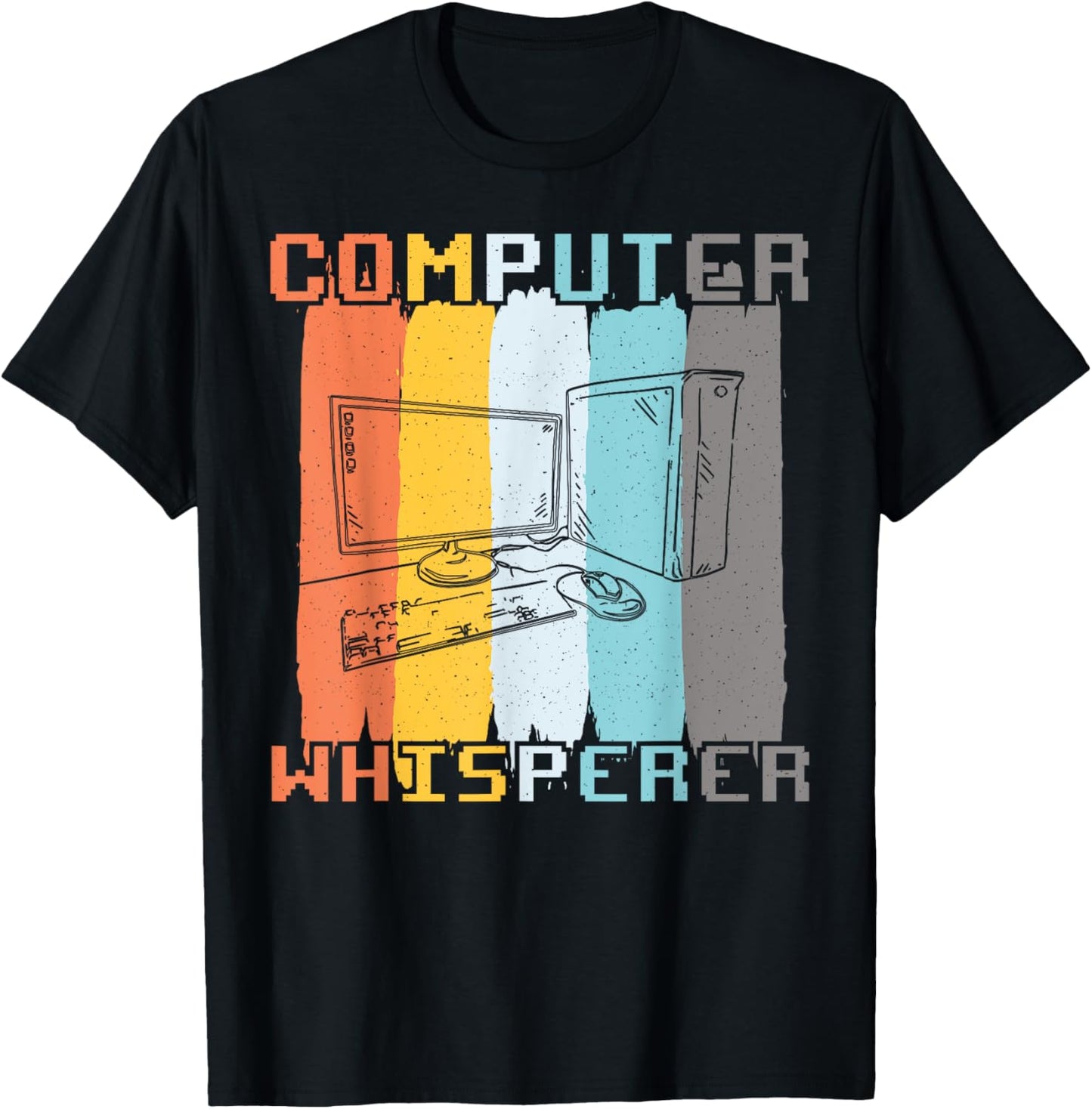 Computer Whisperer Coding Funny Technology Nerd T-Shirt - T-Shirt | Black