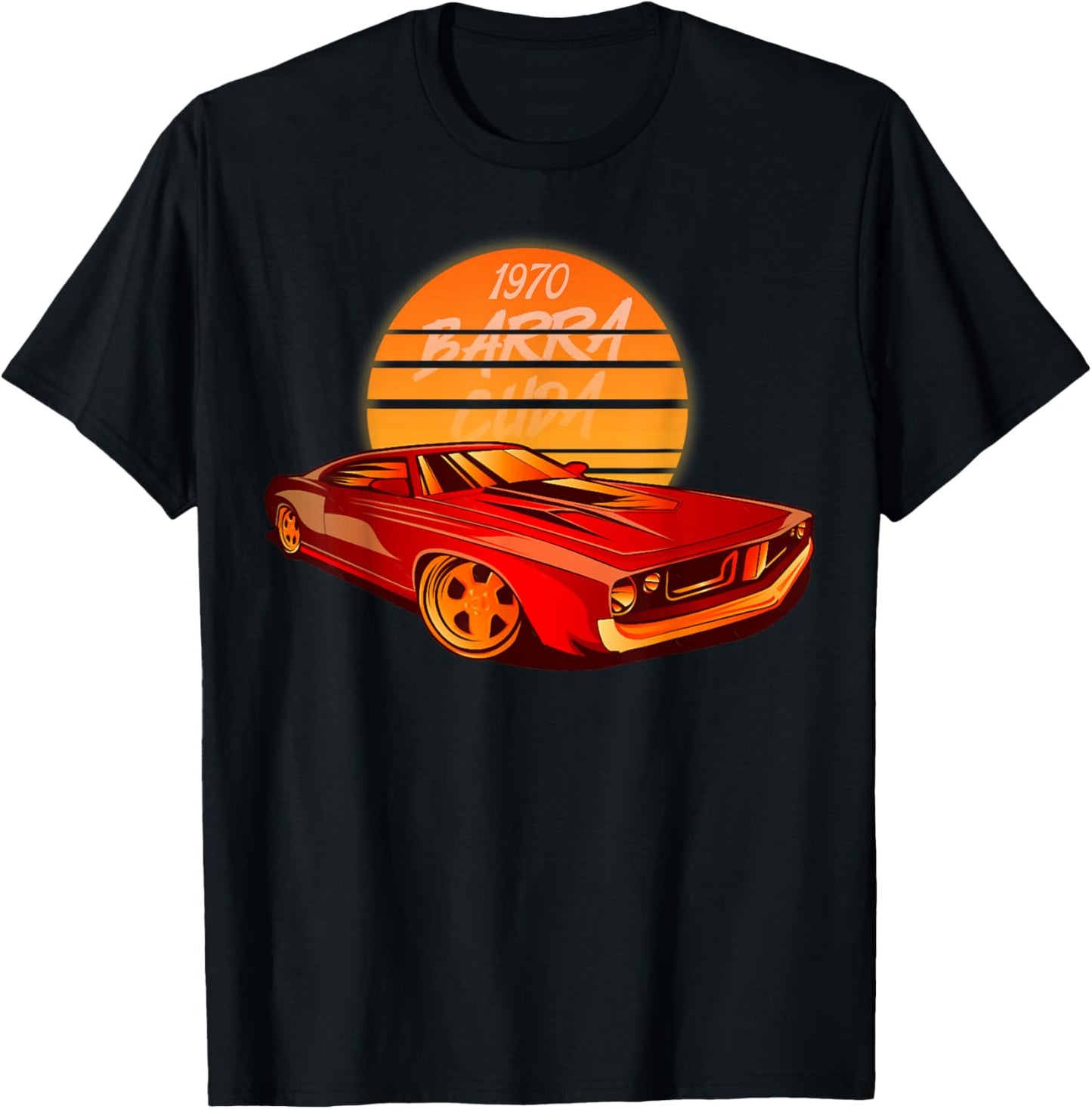 1970 hemi cuda plymouth barracuda Muscle car T-Shirt - T-Shirt | Black