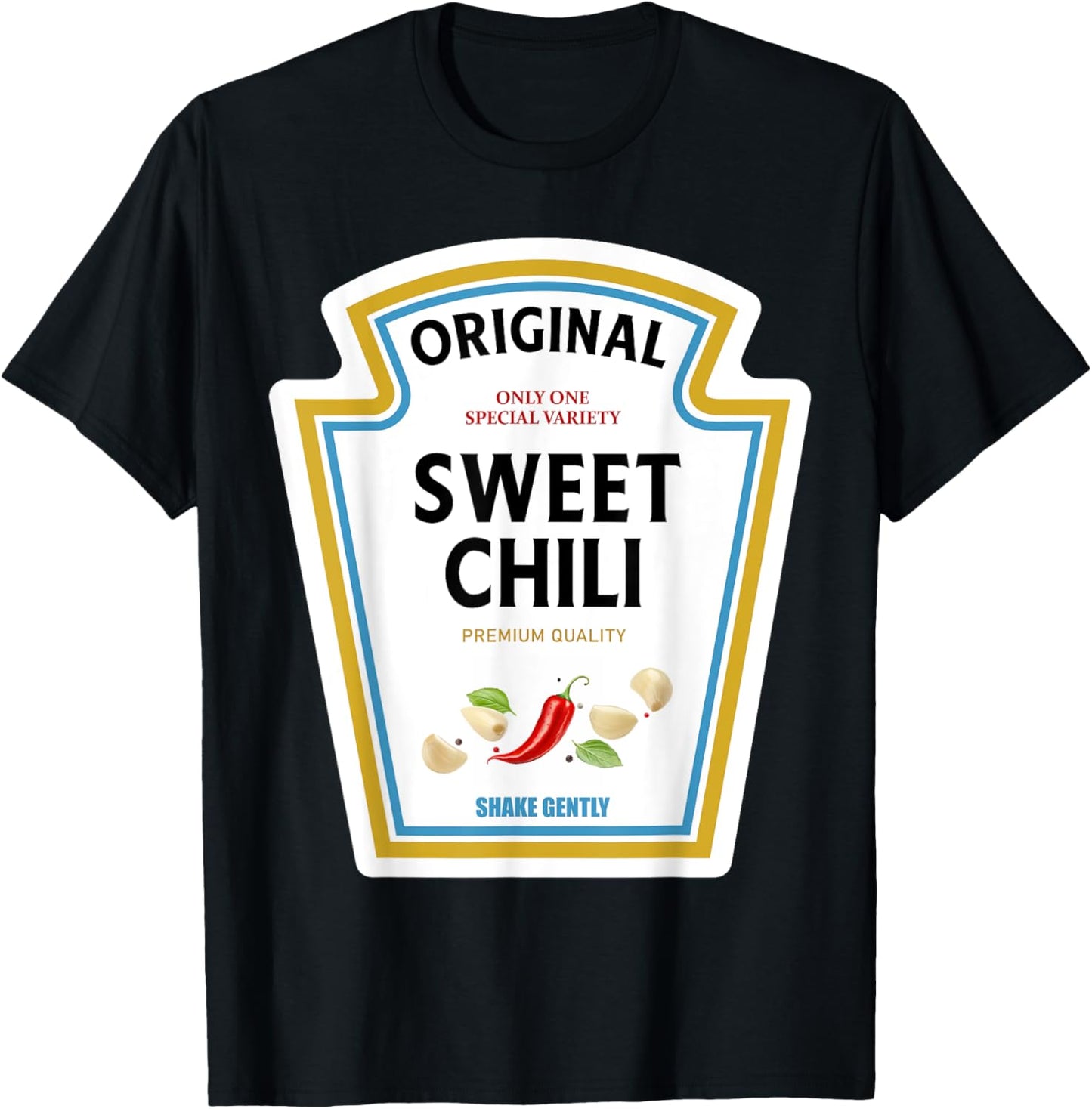 Sweet Chili Halloween 2024 Costume Family Matching Ketchup T-Shirt - T-Shirt | Black