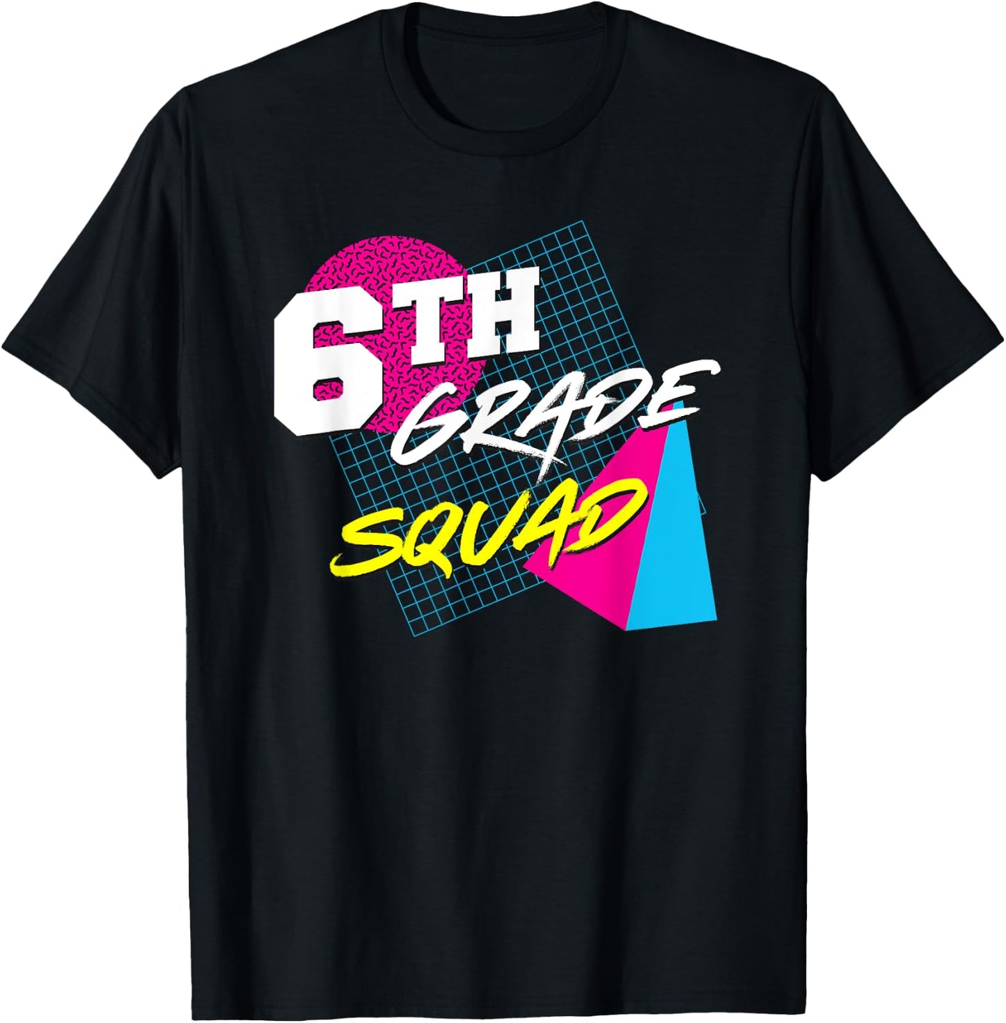 6th Grade Squad - Vintage 80s Style Teacher Team Women Kids T-Shirt - T-Shirt | Black