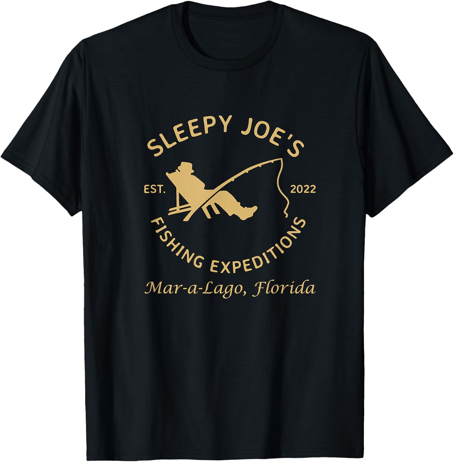 Sleepy Joe's Fishing Expeditions Mar-a-Lago, Florida T-Shirt - T-Shirt | Black