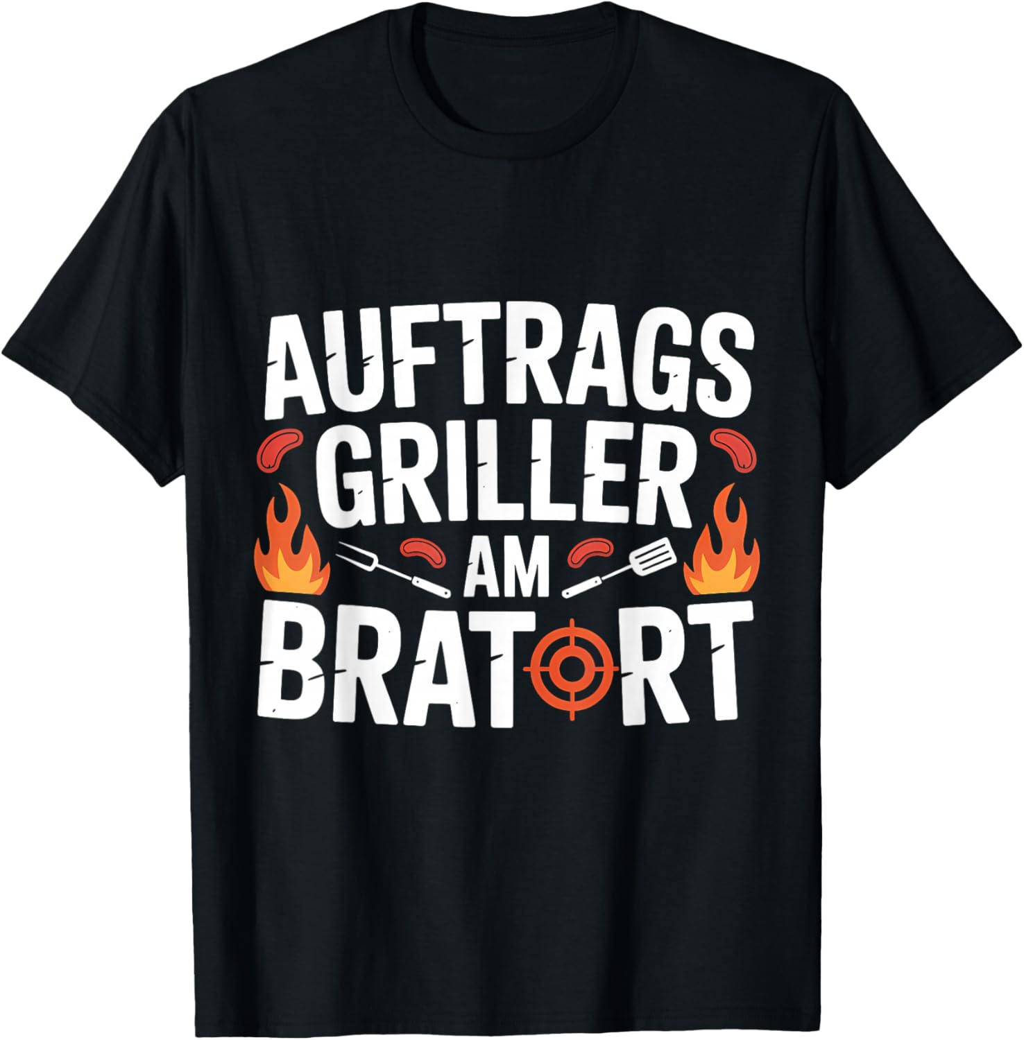 Auftragsgriller Am Bratort Grillparty Männer T-Shirt - T-Shirt | Black