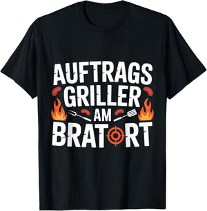 Auftragsgriller Am Bratort Grillparty Männer T-Shirt - T-Shirt | Black