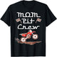 Dirt Bike Birthday Party Racing Family Mom Pit Crew T-Shirt - T-Shirt | Black