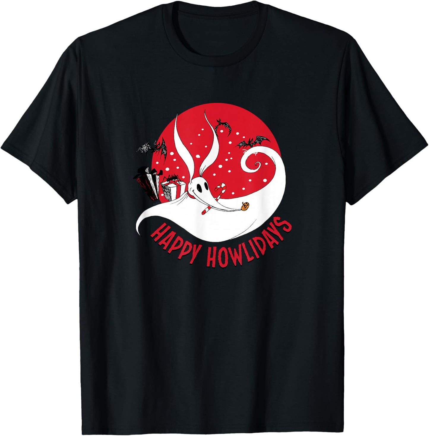 The Nightmare Before Christmas - Zero Happy Howlidays T-Shirt - T-Shirt | Black