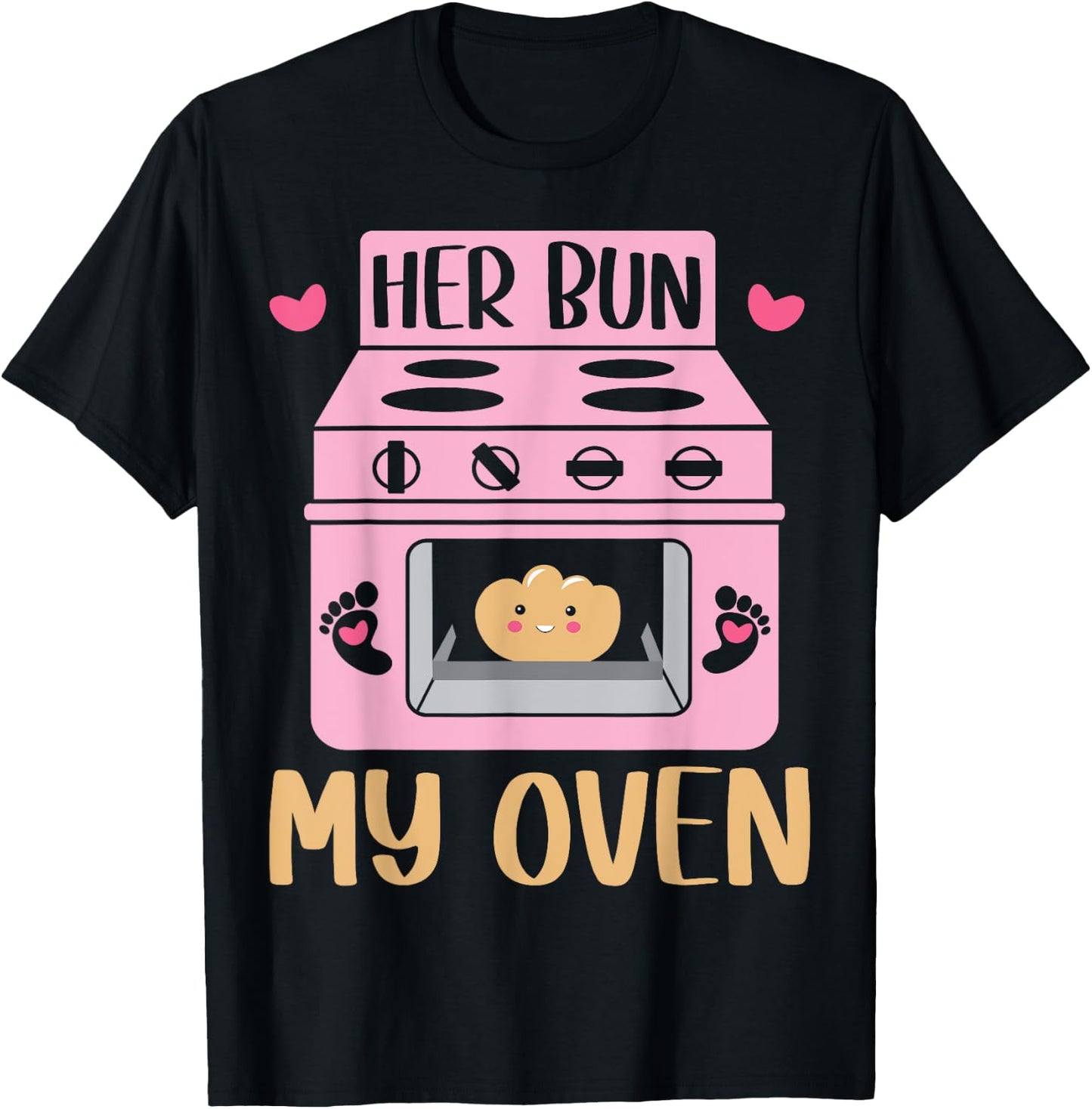 Her Bun My Oven - Surrogate Mother T-Shirt - T-Shirt | Black