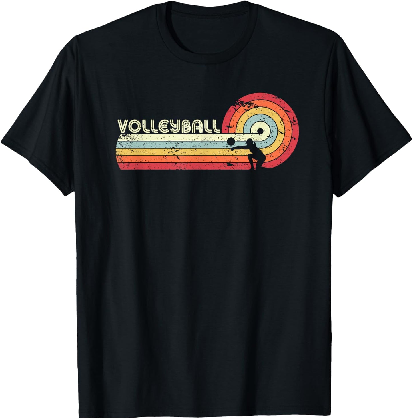 Volleyball Shirt Vintage T-Shirt - T-Shirt | Black