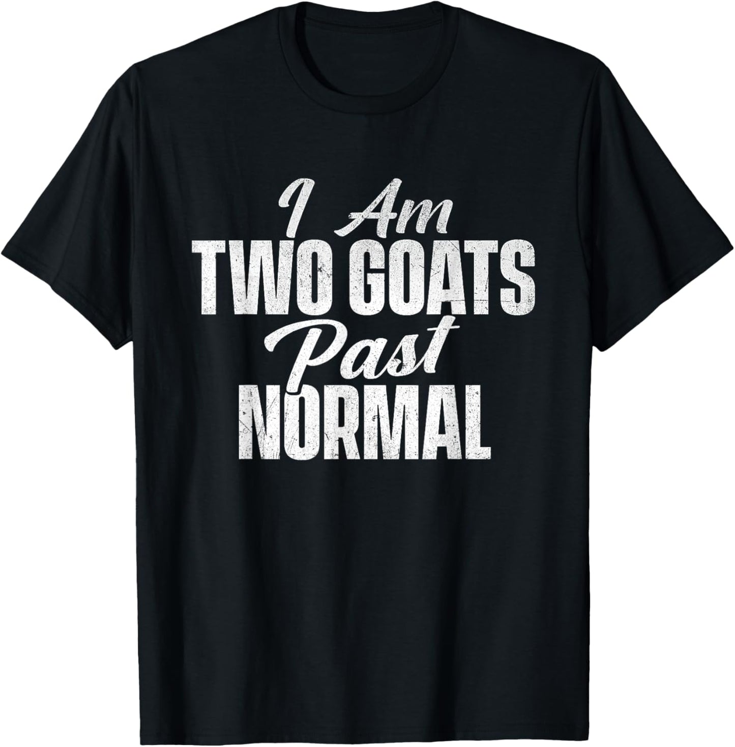 I Am Two Goats Past Normal - Goat Whisperer Animal Lover T-Shirt - T-Shirt | Black