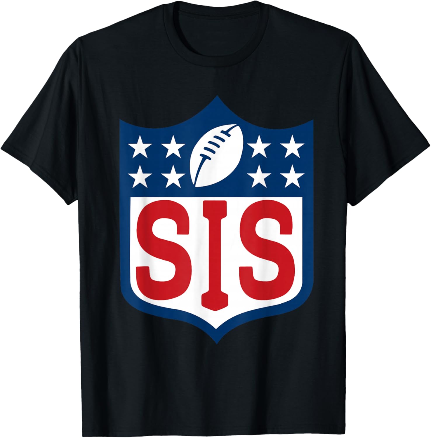 Sis American Football Happy Birthday Family Matching Retro T-Shirt - T-Shirt | Black