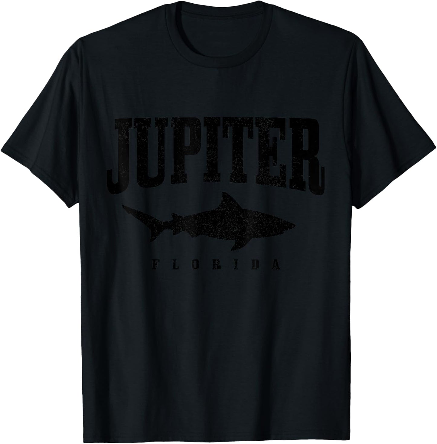 Jupiter Florida Diver Shark Diver Vintage T-Shirt - T-Shirt | Black
