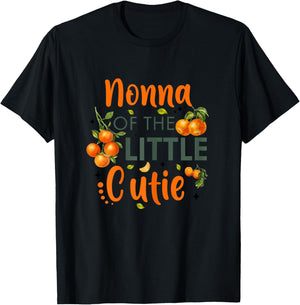 Nonna Of The Little Cutie Orange 1st Birthday Party T-Shirt - T-Shirt | Black