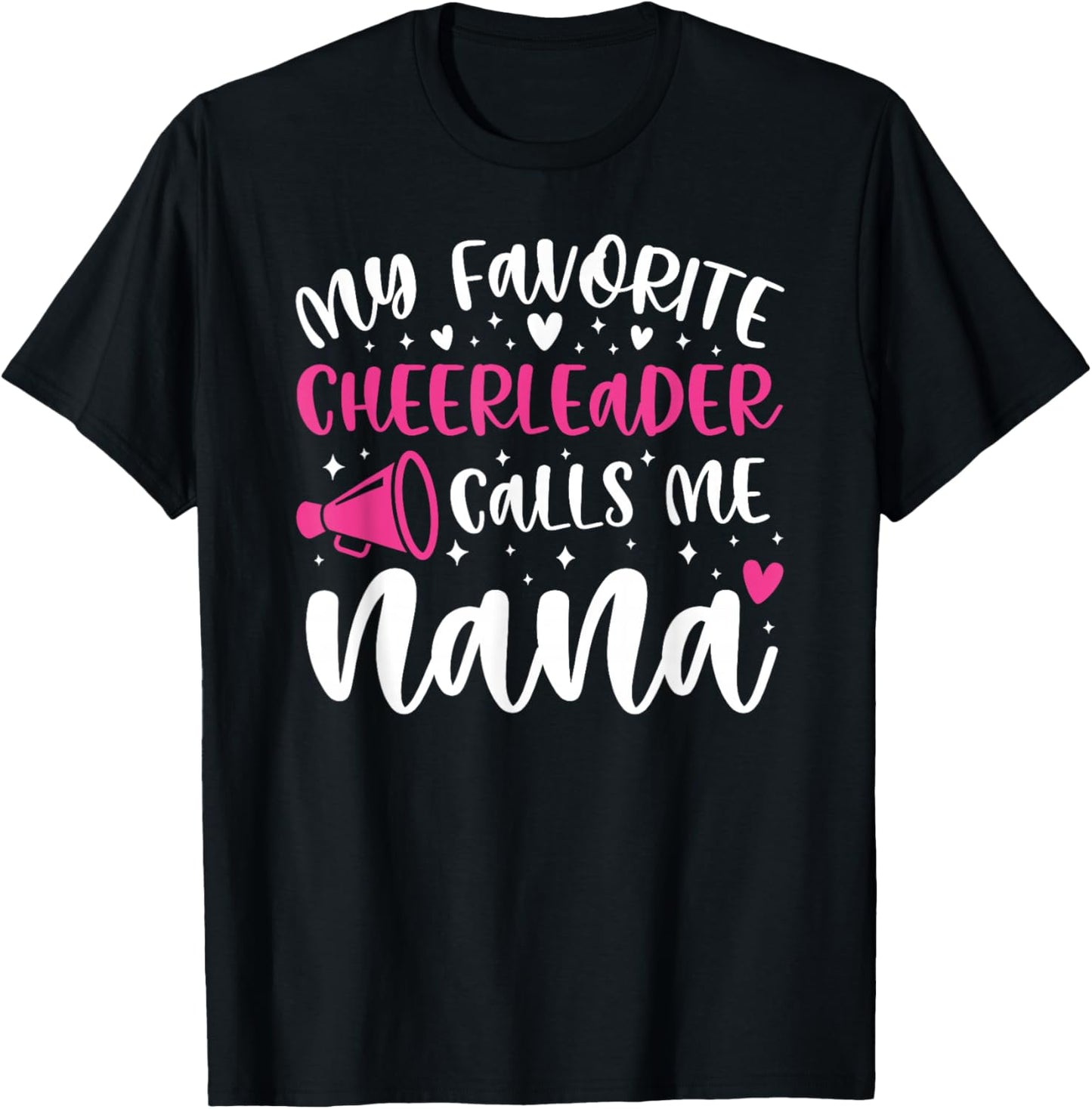 Proud Cheer Nana Grandma Of A Cheerleader Nana T-Shirt - T-Shirt | Black