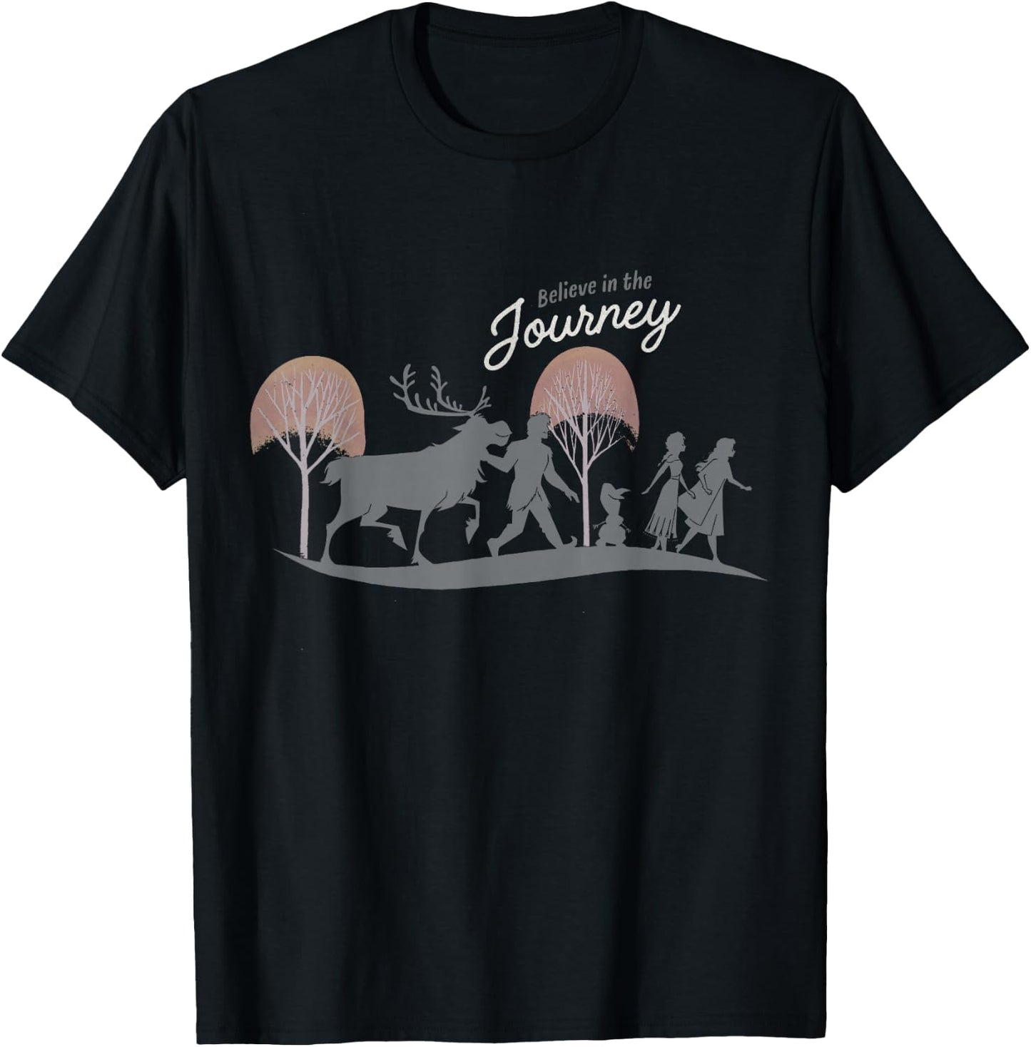 Disney Frozen 2 Believe In The Journey Group Silhouettes T-Shirt - T-Shirt | Black