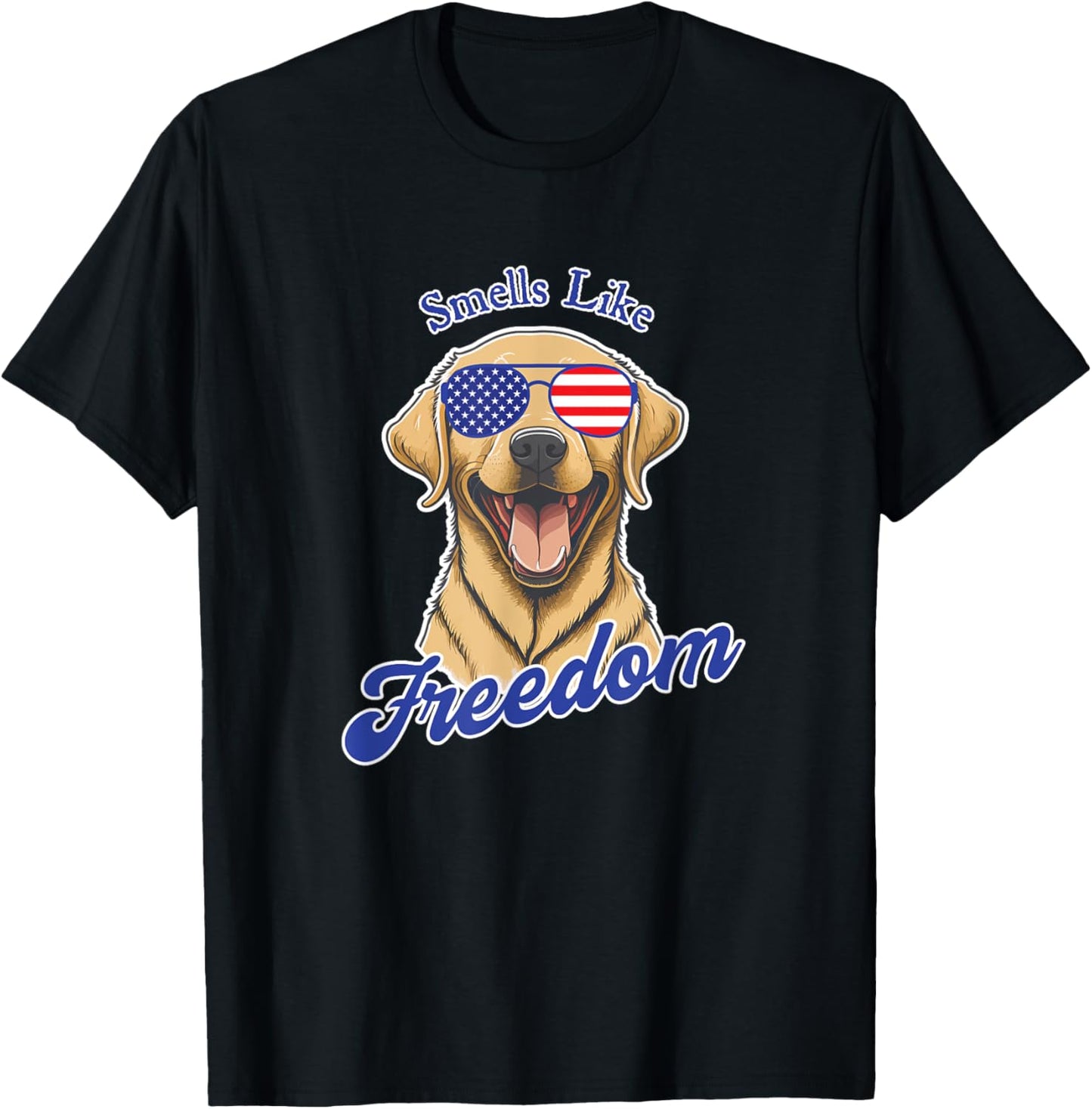 Yellow Lab American Flag Patriotic 4th of July Vintage Men T-Shirt - T-Shirt | Black