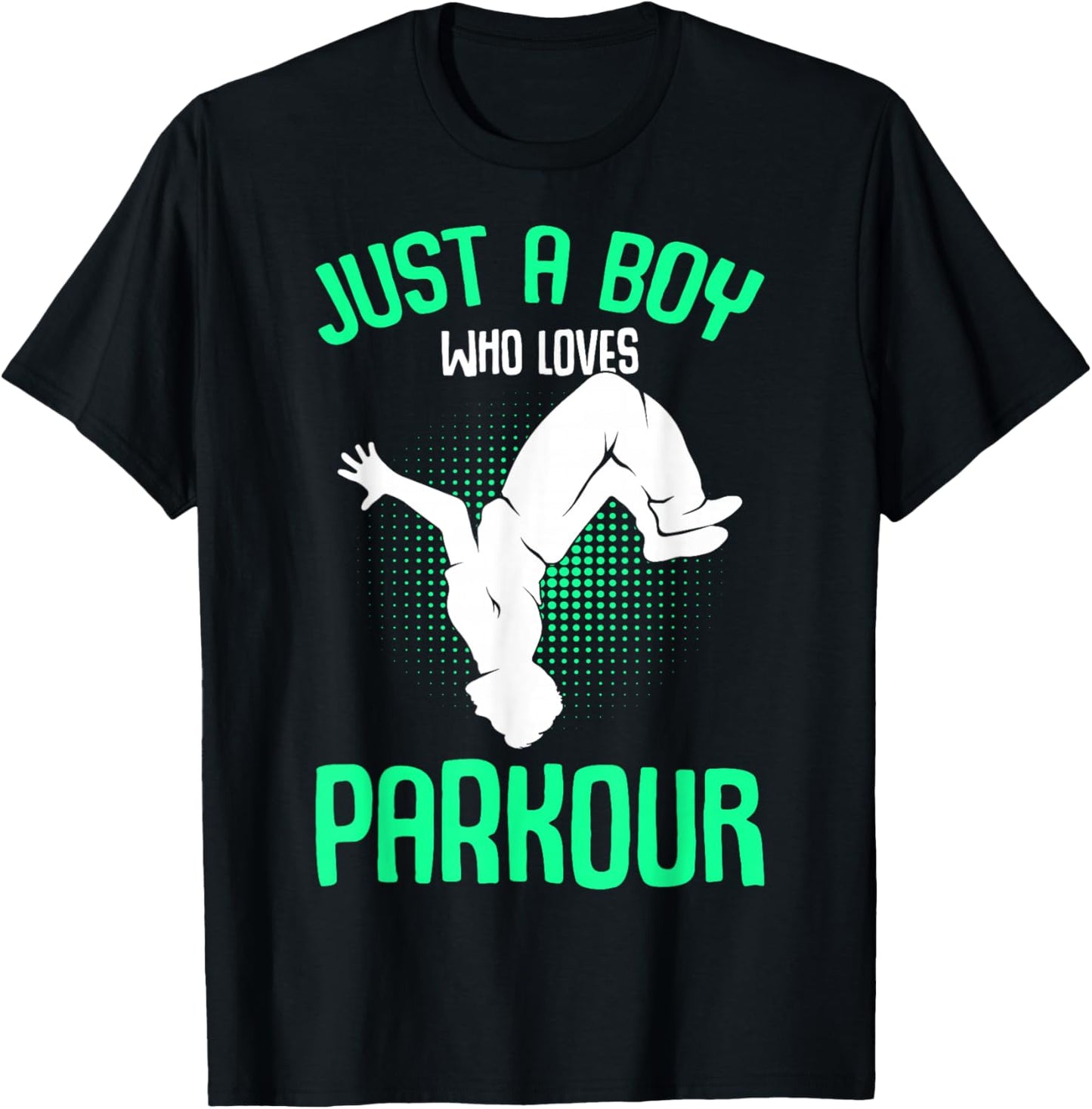 Just a Boy who Loves Parkour Freerunner Traceur Boys Kids T-Shirt - T-Shirt | Black