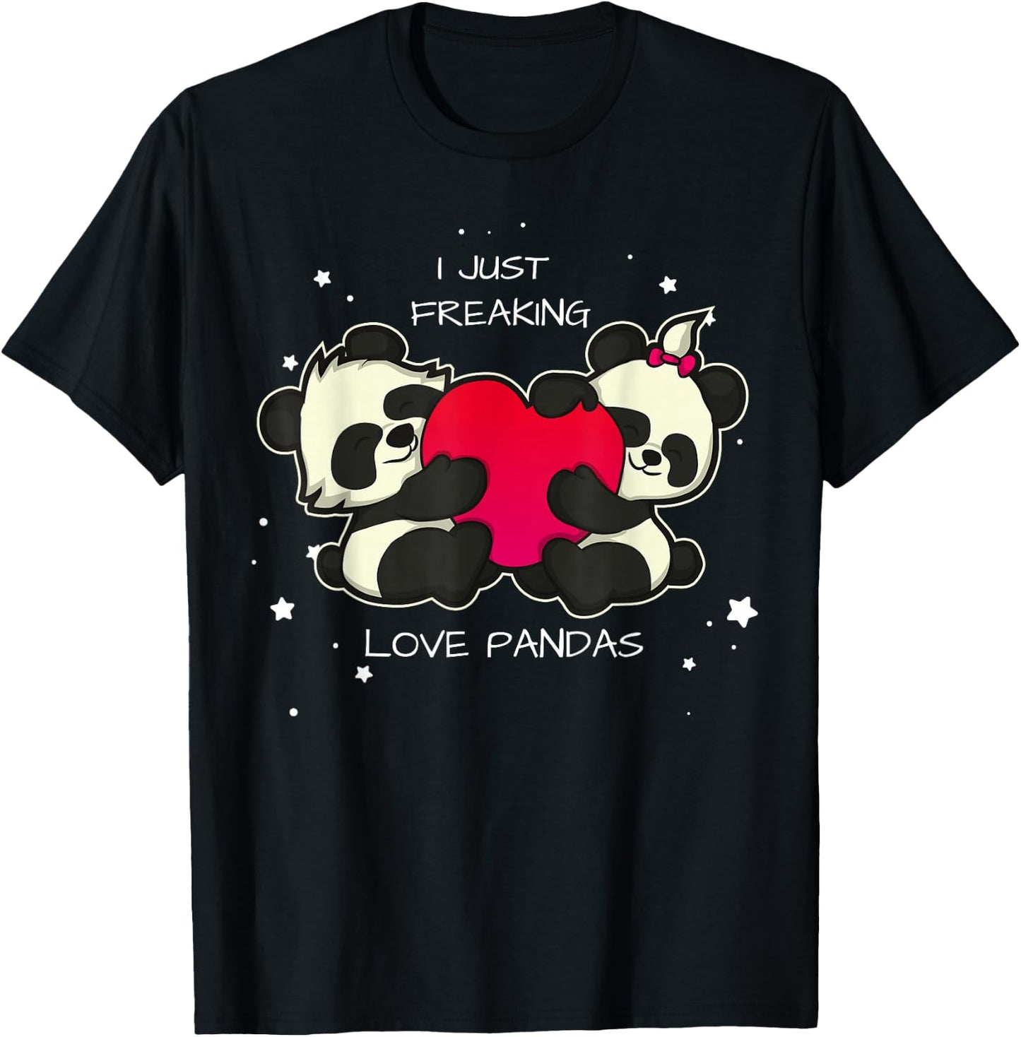 Funny Panda Bear Cute Shirt For Children Youth And Adults T-Shirt - T-Shirt | Black