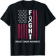 USA Pink Flag Breast Cancer Awareness Month - On Back T-Shirt - T-Shirt | Black