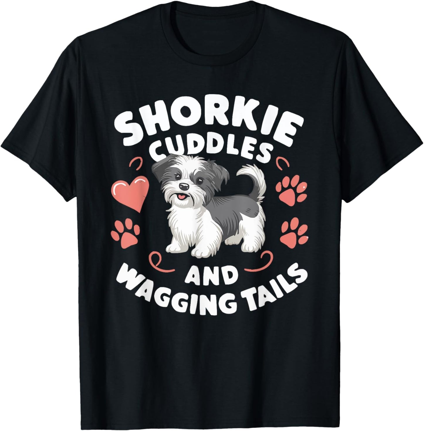 Shorkie Owner Dog Lover Puppy Shih Tzu Yorkshire Terrier T-Shirt - T-Shirt | Black