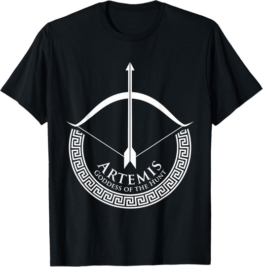 Artemis Goddess Of The Hunt Greek Mythology Hunting Hunter T-Shirt - T-Shirt | Black