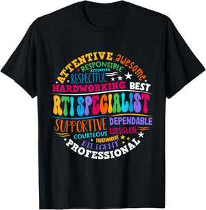 Groovy RTI Specialist T Response Intervention Teacher Squad T-Shirt - T-Shirt | Black