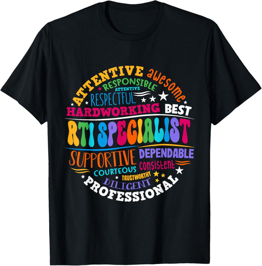 Groovy RTI Specialist T Response Intervention Teacher Squad T-Shirt - T-Shirt | Black