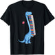 Book Carrying Dinosaur Reading Dino T-Shirt - T-Shirt | Black