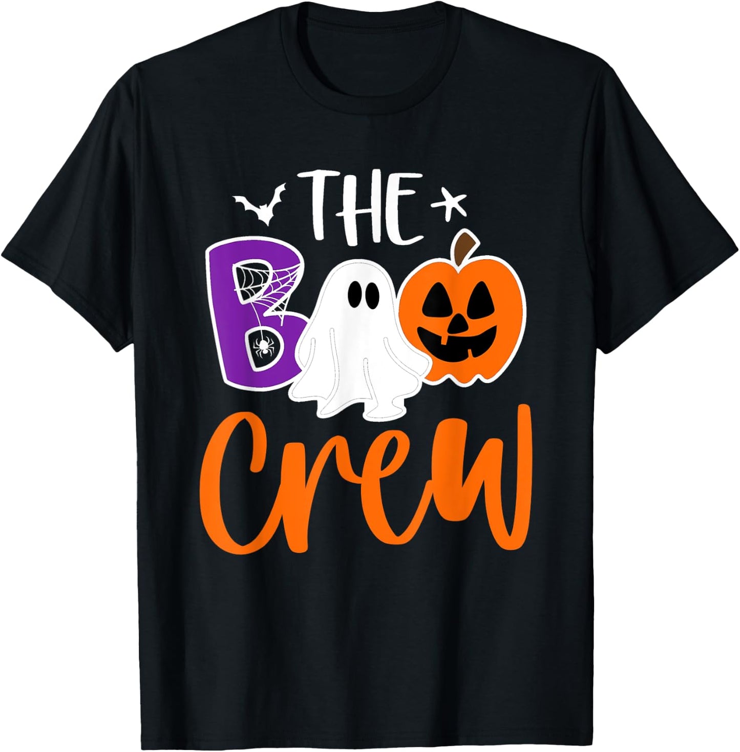Halloween The Boo Crew Cute Ghost Spooky Family Matching T-Shirt - T-Shirt | Black
