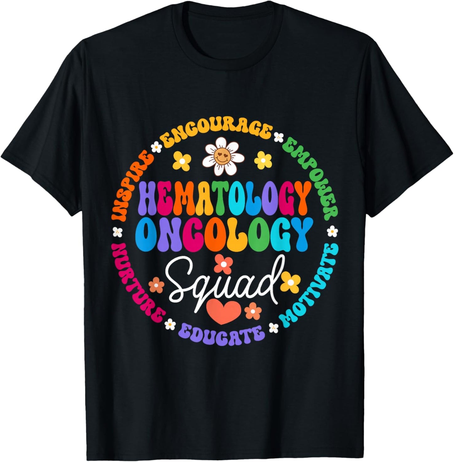 Oncology Hematology Nurse Squad Pediatric Hem/Onc Doctor T-Shirt - T-Shirt | Black