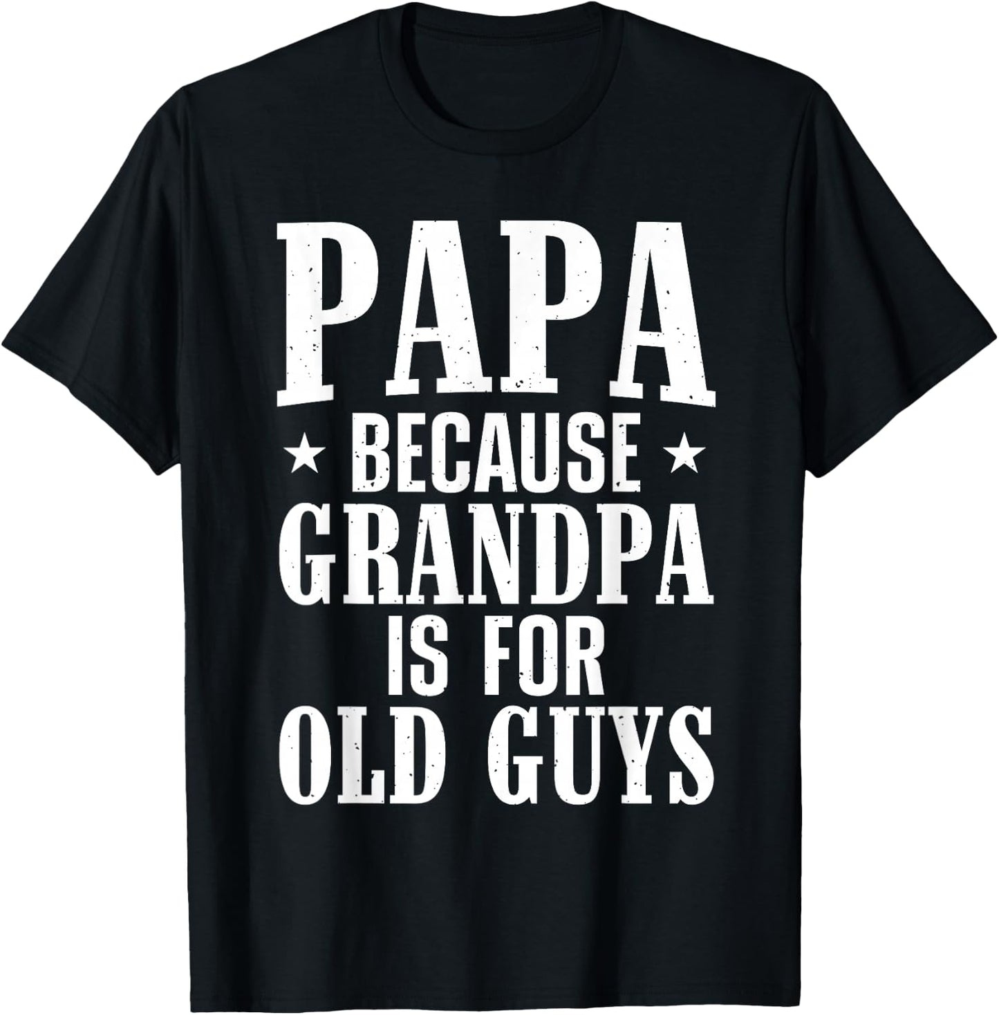 Papa Gift From Grandchildren Accessories & Stuff Papa Men Grandpa From Grandkids Papa T-Shirt - T-Shirt | Black